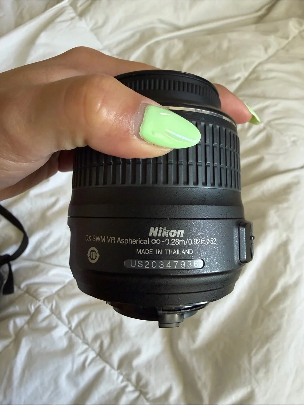 Nikon D3200 DSLR Camera Body in Black with Yellow-Trim Strap